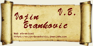 Vojin Branković vizit kartica